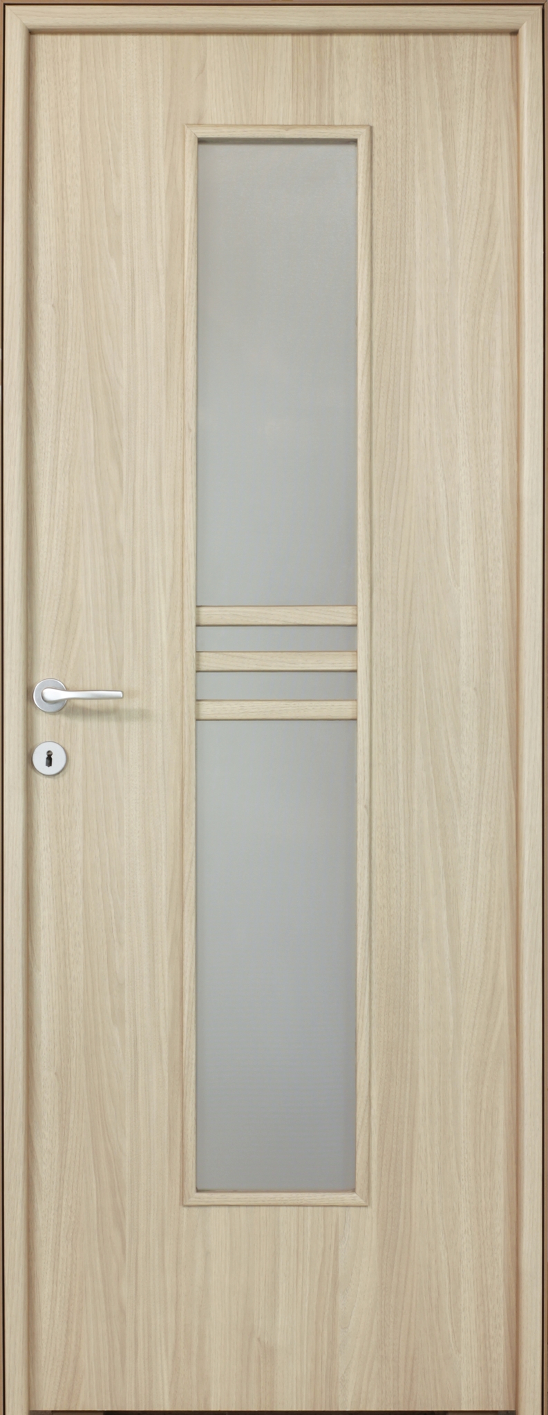 Usa interior Karpat, cu geam, reversibila, MDF, 78 x 203 cm, maro deschis