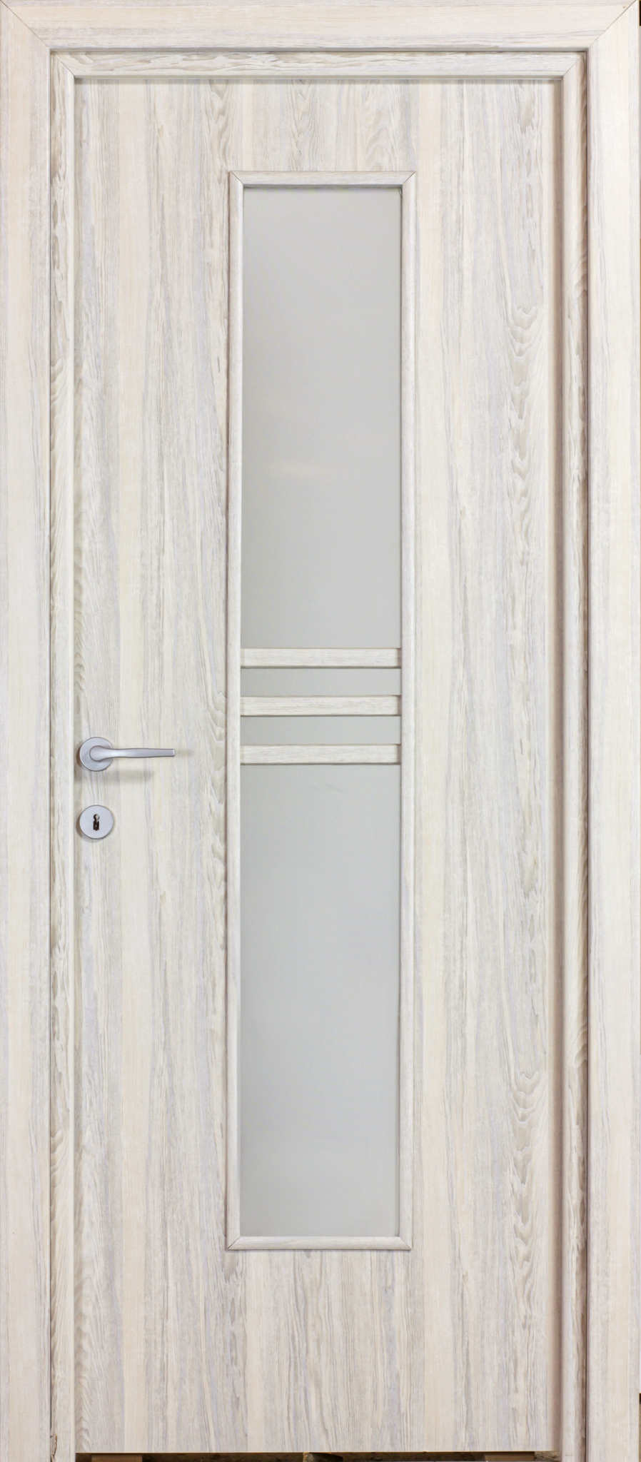 Usa interior Karpat, cu geam, reversibila, MDF, 68 x 203 cm, gri deschis