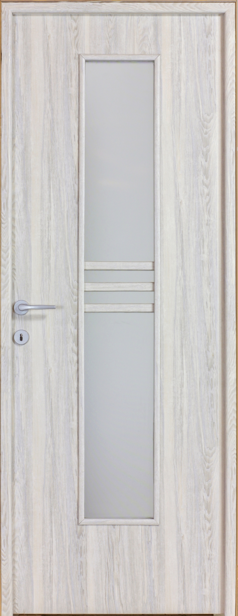 Usa interior Karpat, cu geam, reversibila, MDF, 68 x 203 cm, gri deschis