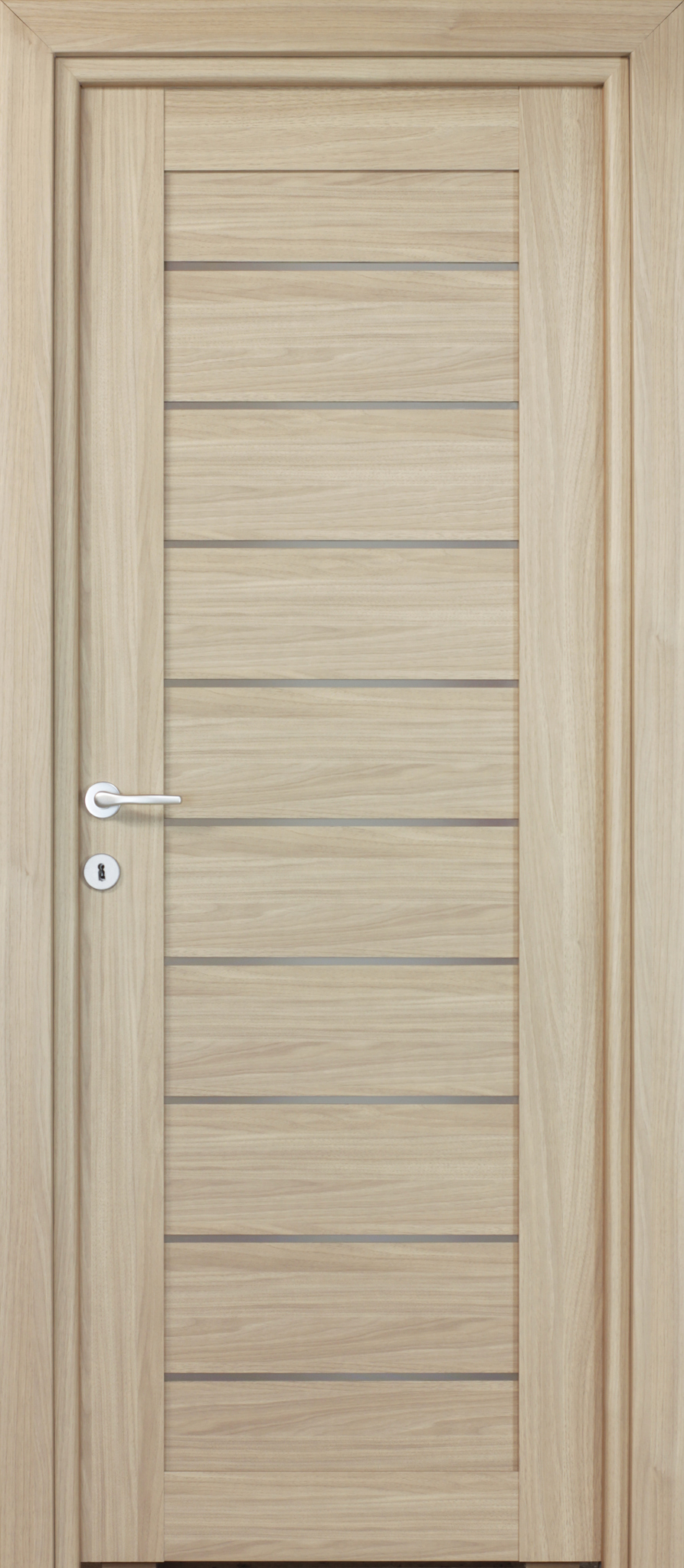 Usa interior Tarra, cu geam, reversibila, MDF, 78 x 203 cm, maro deschis