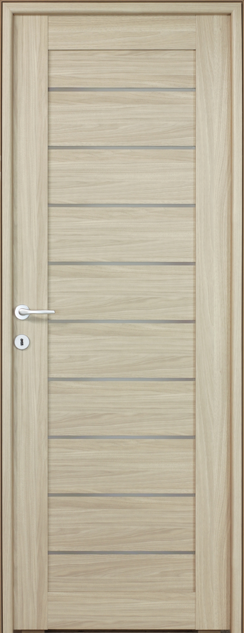Usa interior Tarra, cu geam, reversibila, MDF, 88 x 203 cm, maro deschis