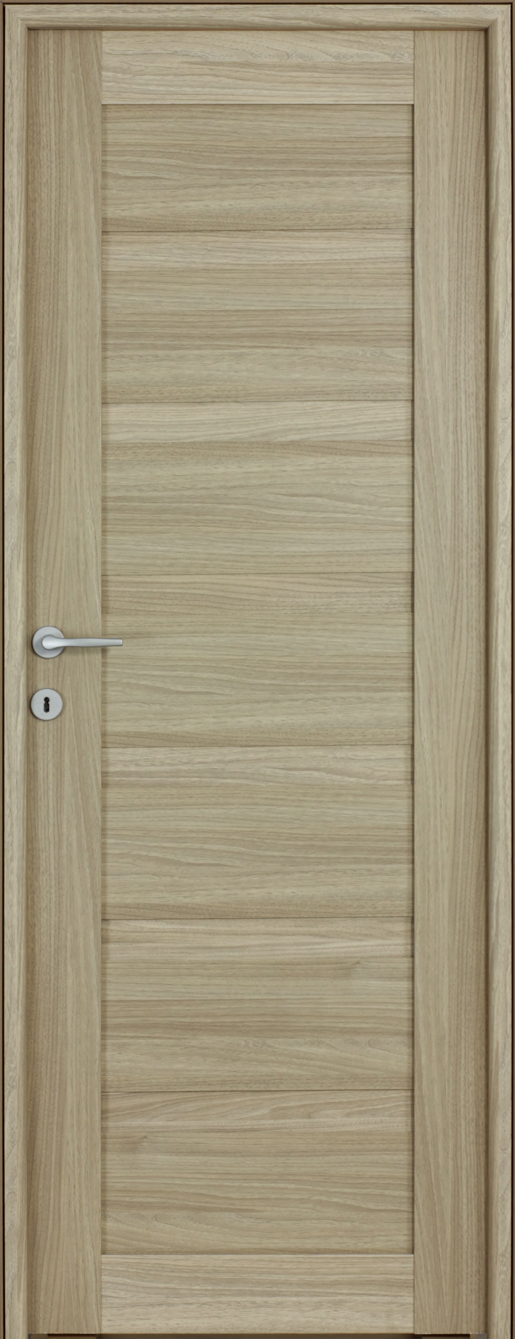 Usa interior Tisa, fara geam, reversibila, MDF, 68 x 203 cm, maro deschis