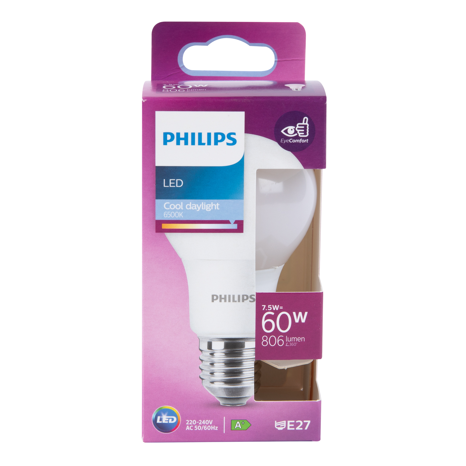 Bec LED PHILIPS 8718699769321, E27, 7.5W, 806lm, 6500K