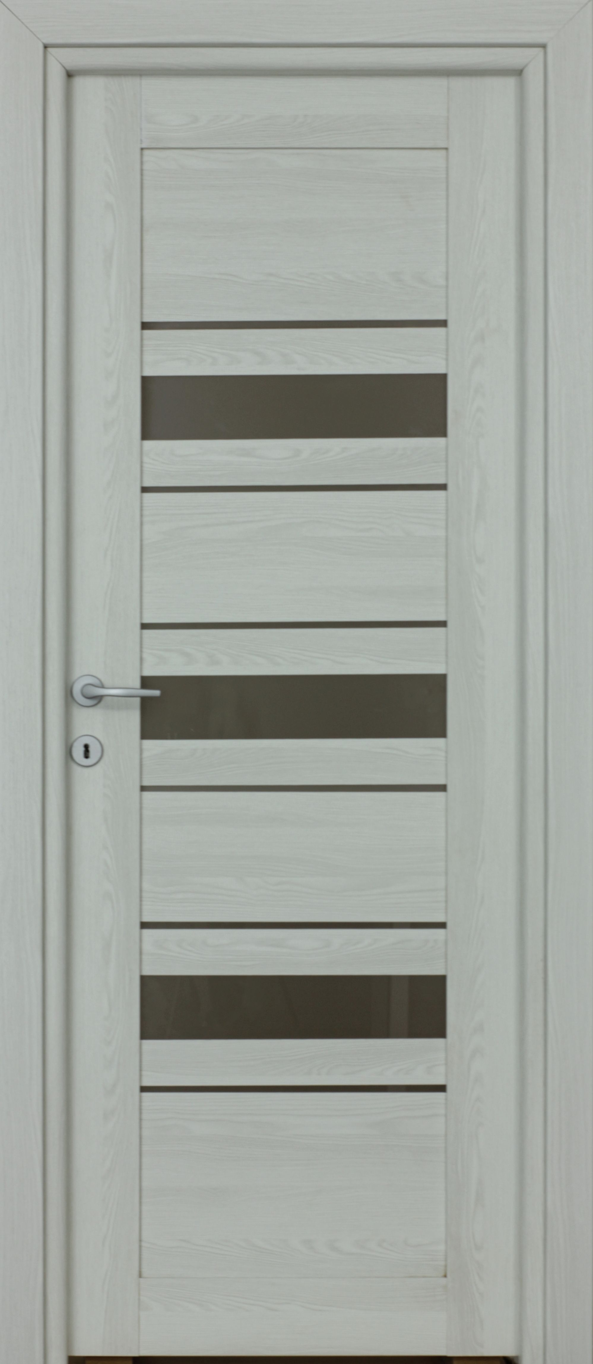 Usa interior Dora, cu geam, reversibila, MDF, 78 x 203 cm, alb