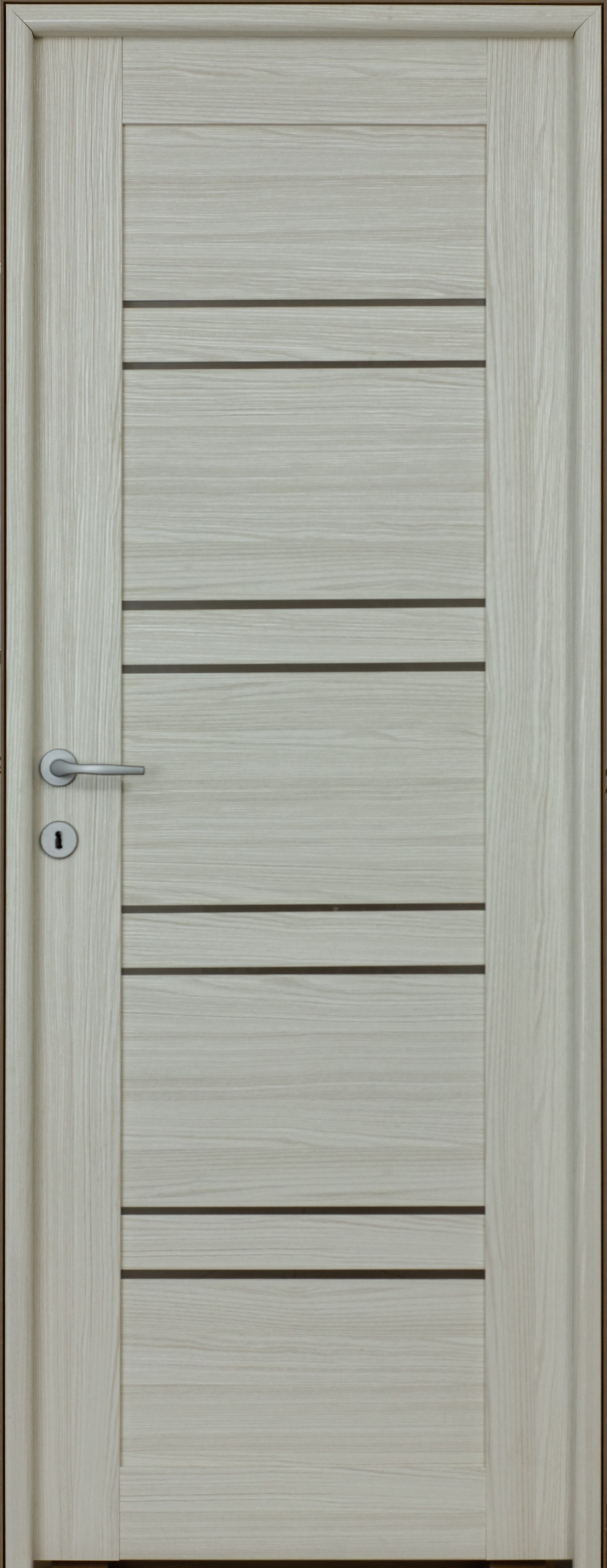 Usa interior Karina, cu geam, reversibila, MDF, 68 x 203 cm, alb