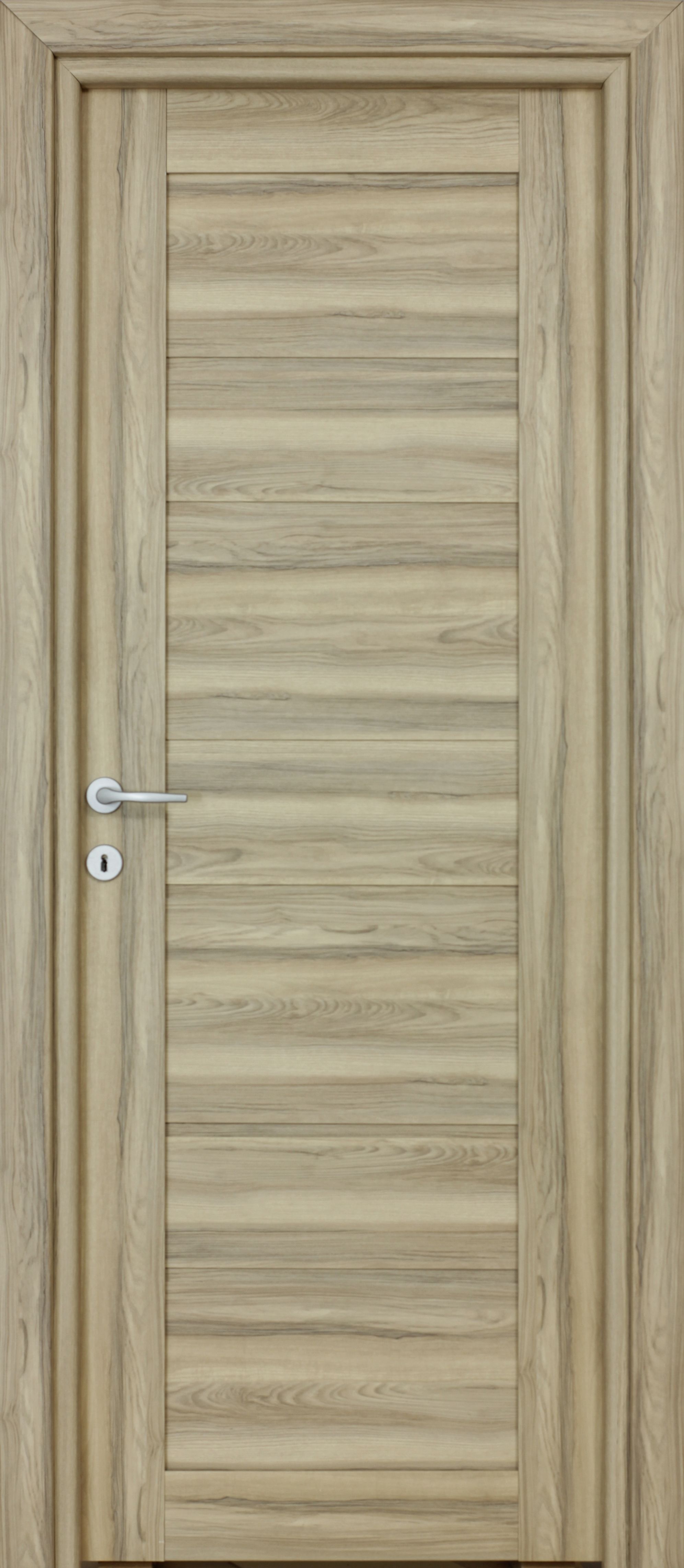 Usa interior Kira, fara geam, reversibila, MDF, 68 x 203 cm, maro deschis