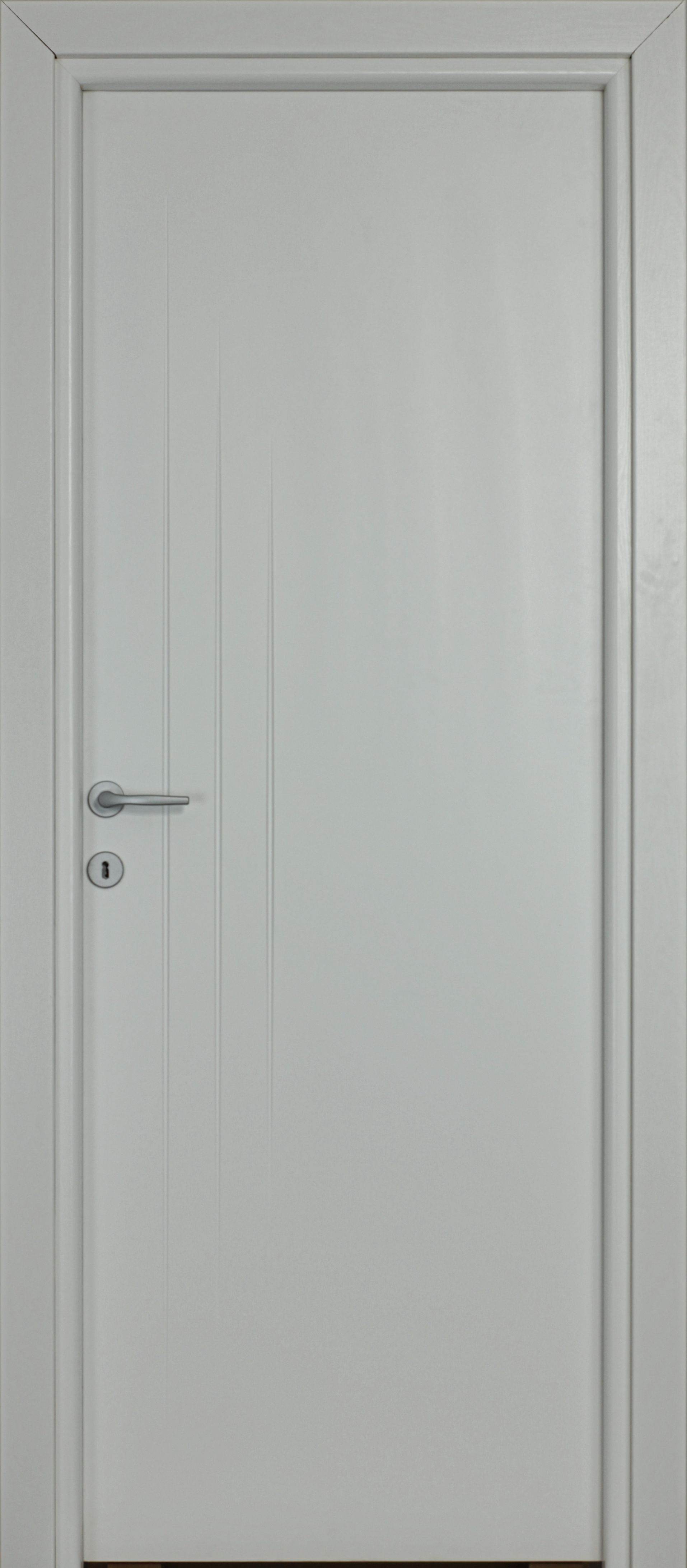 Usa interior Three Lines, fara geam, reversibila, MDF, 78 x 203 cm, alb