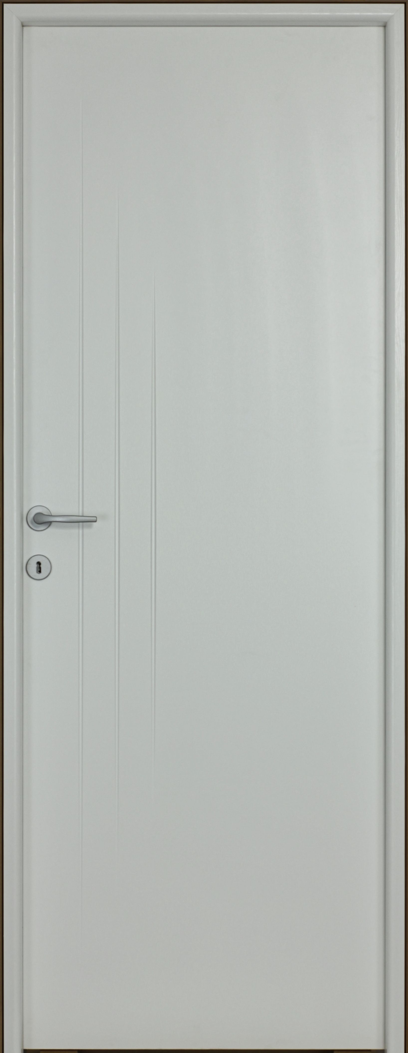 Usa interior Three Lines, fara geam, reversibila, MDF, 88 x 203 cm, alb