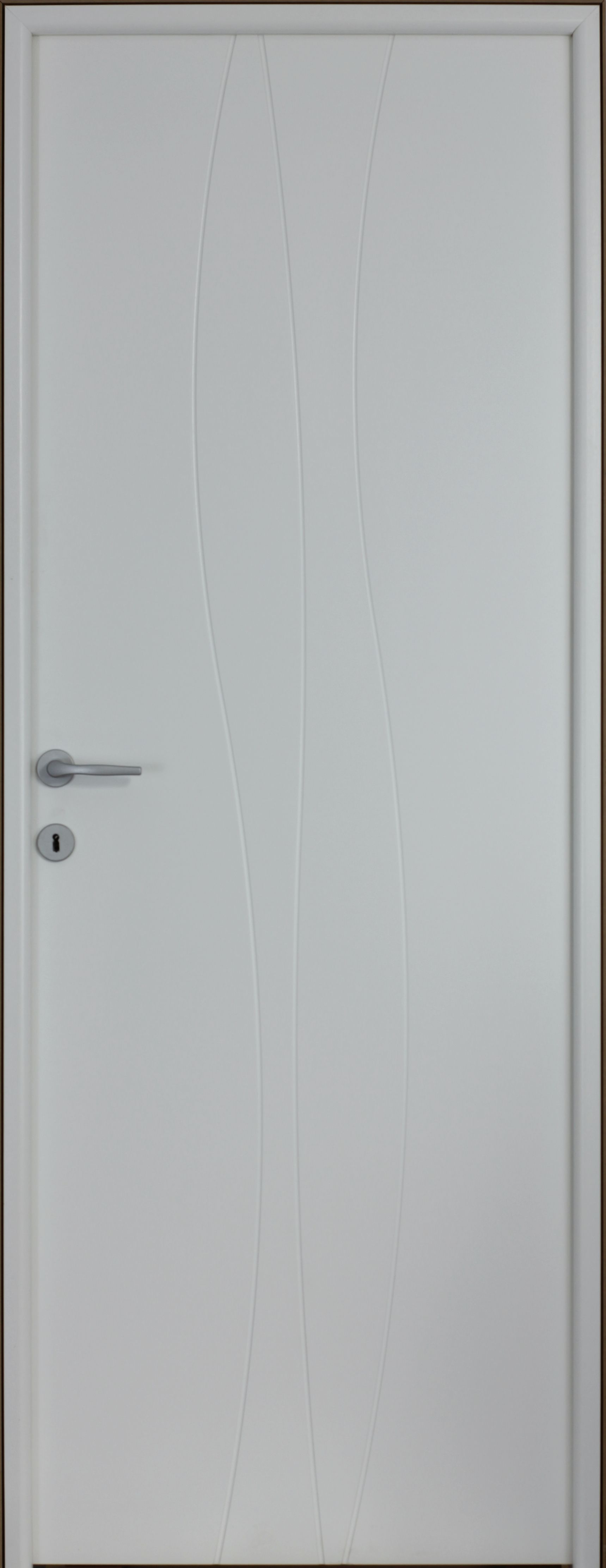 Usa interior Wave, fara geam, reversibila, MDF, 88 x 203 cm, alb