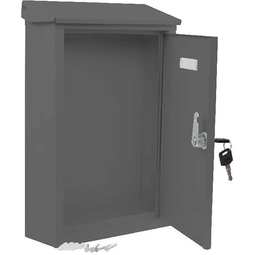 Cutie posta SMITH AND LOCKE, Inchidere cheie, 90 x 238 x 355mm, gri