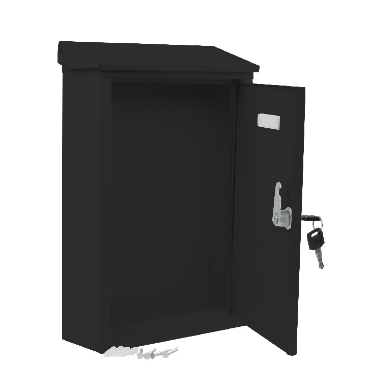 Cutie posta SMITH AND LOCKE, Inchidere cheie, 90 x 238 x 355mm, negru