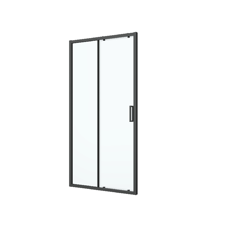 Usa dus glisanta GOODHOME Ledava, aluminiu, sticla securizata 8mm, 140 x 195 cm, profil negru