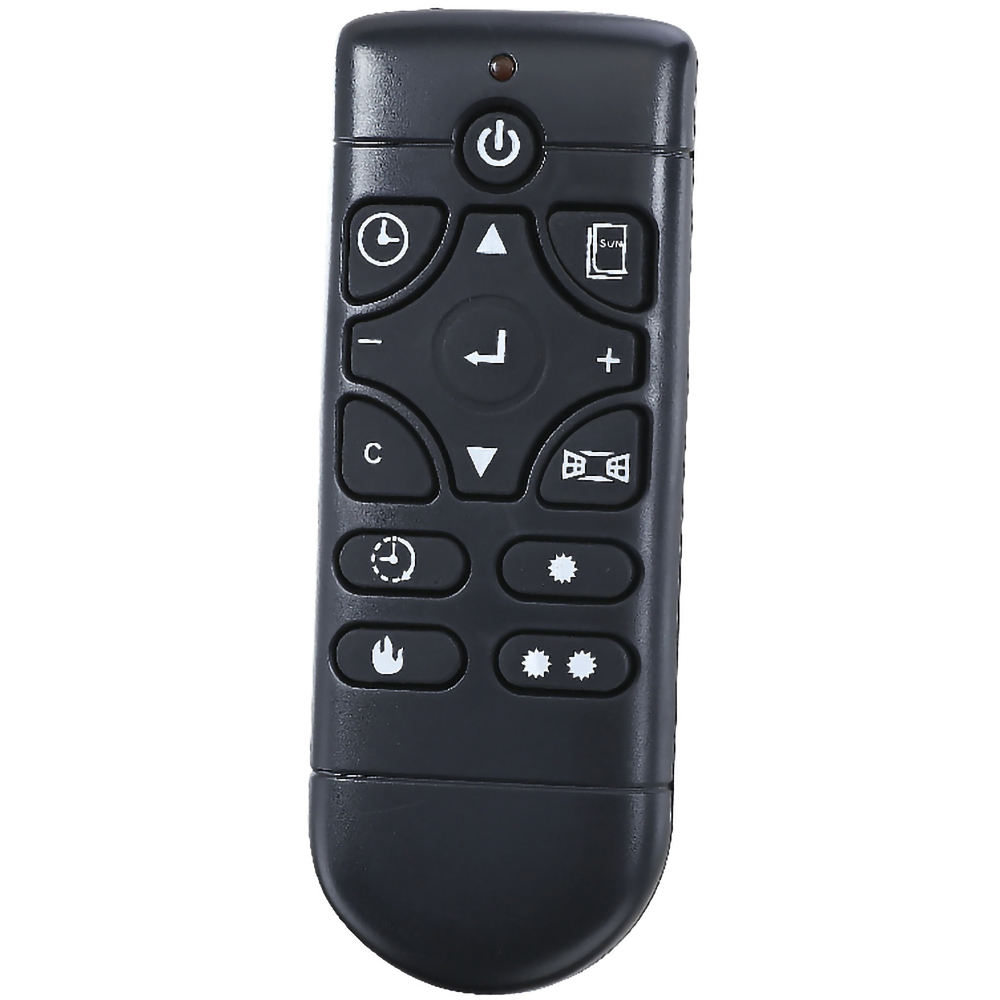 Semineu electric curbat, 2000W, Telecomanda, negru