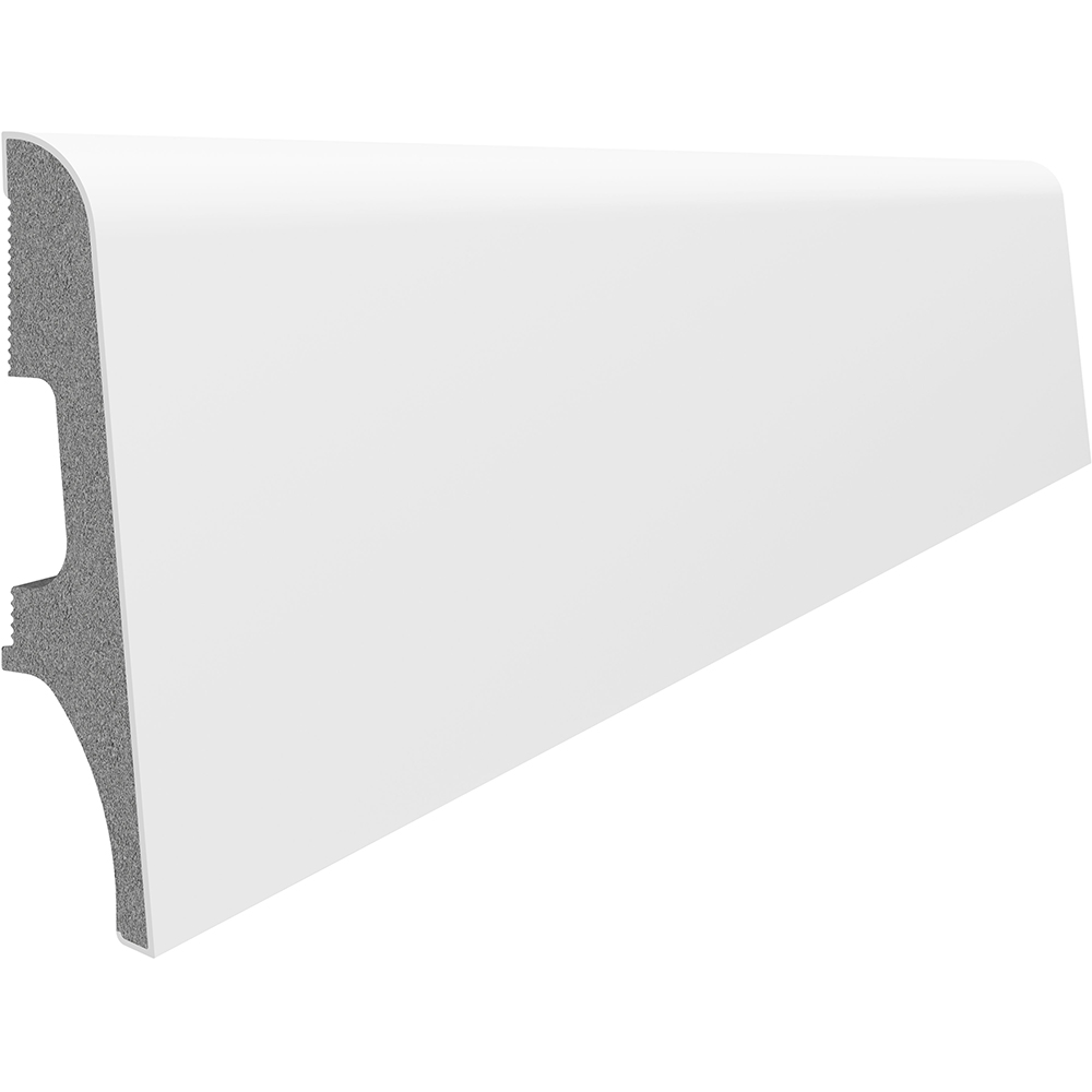 Plinta parchet VOX Espumo ESP101, PVC, 240 x 6.5 x 1.6 cm, alb