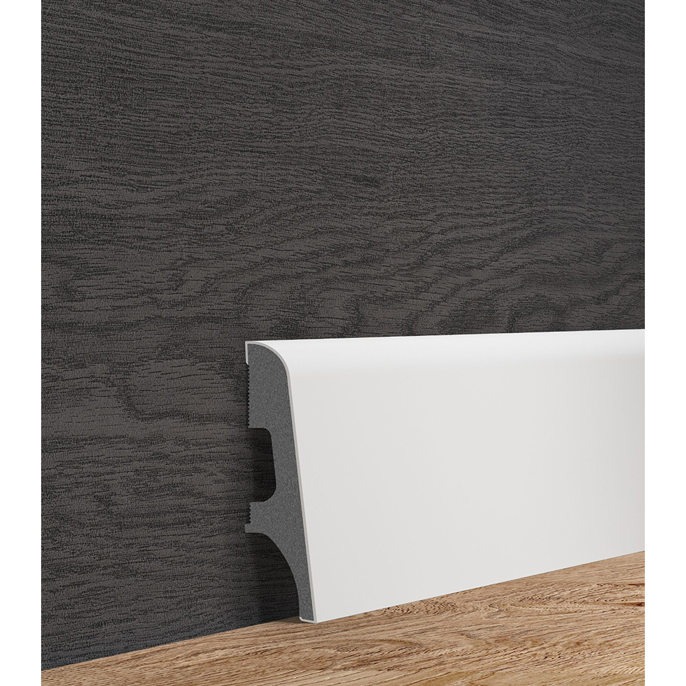 Plinta parchet VOX Espumo ESP101, PVC, 240 x 6.5 x 1.6 cm, alb