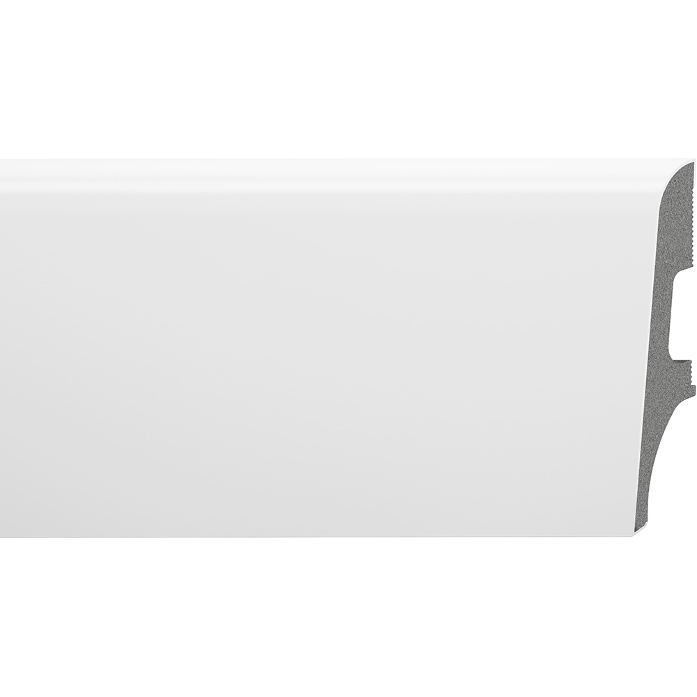 Plinta parchet VOX Espumo ESP101, PVC, 240 x 6.5 x 1.6 cm, alb