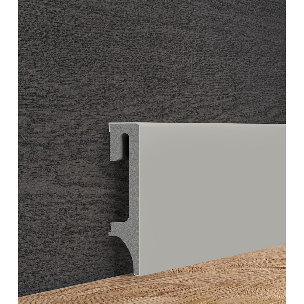 Plinta parchet VOX Espumo ESP203, PVC, 240 x 8 x 1.6 cm, gri