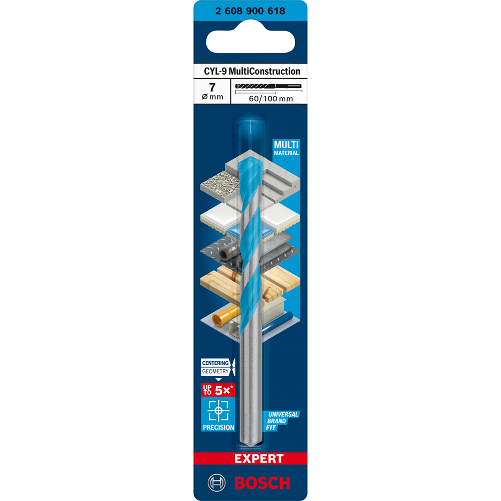 Burghiu BOSCH Expert CYL-9, 7 x 100mm 