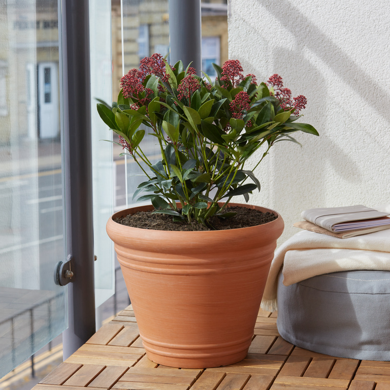 Ghiveci din teracota, maro, forma rotunda, 37 cm diametru Verve