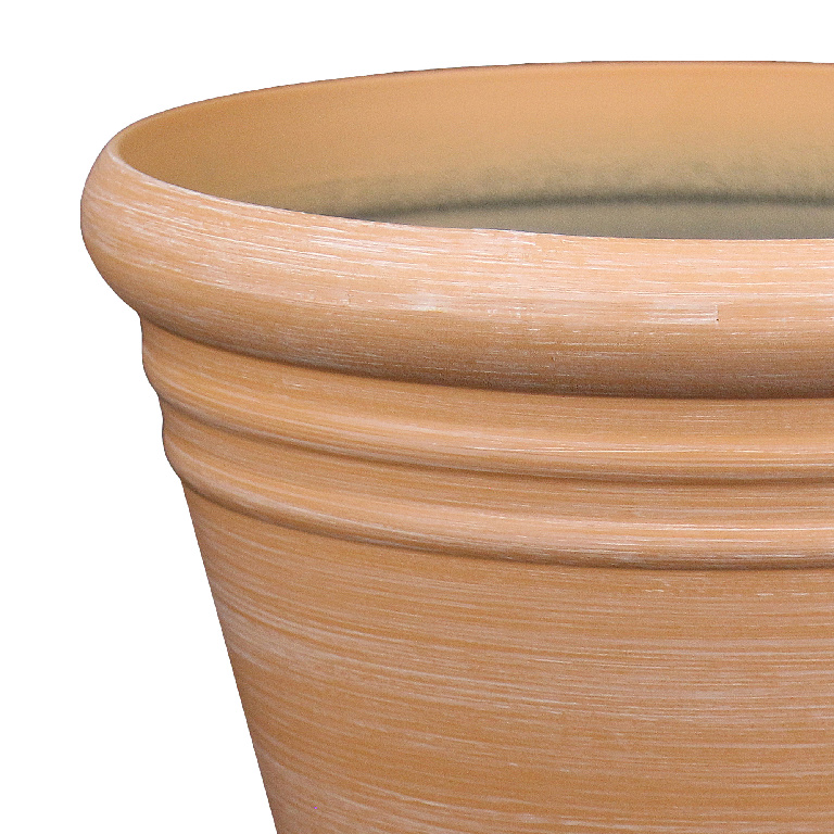 Ghiveci din plastic, maro, forma rotunda, 45 cm diametru Verve