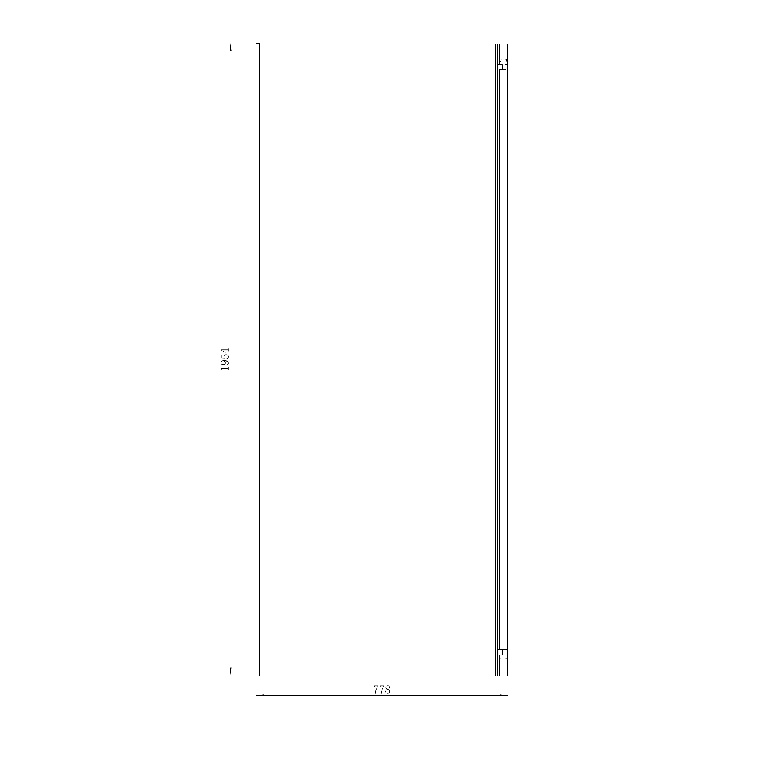 Paravan dus GOODHOME Ledava, aluminiu, sticla securizata 8mm, 80 x 195 cm, profil negru