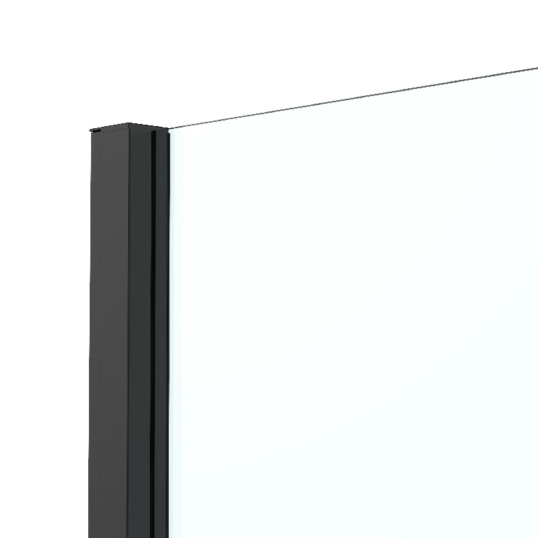 Paravan dus GOODHOME Ledava, sticla, 8 mm, profil negru, 90 x 195 cm