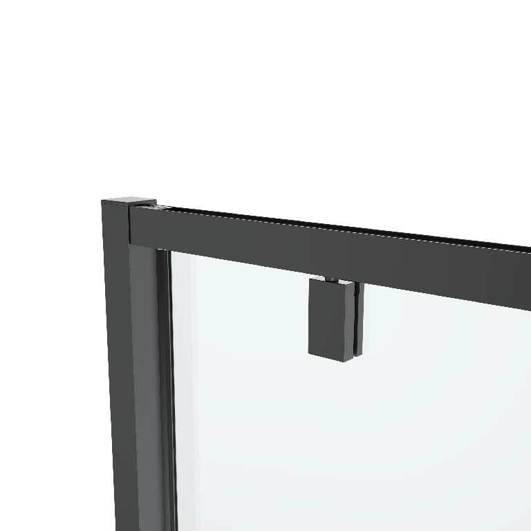 Usa dus GOODHOME Ledava, aluminiu, sticla securizata 8mm, 80 x 195 cm, profil negru