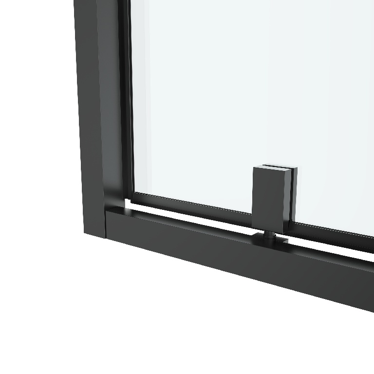 Usa dus GOODHOME Ledava, aluminiu, sticla securizata 8mm, 80 x 195 cm, profil negru