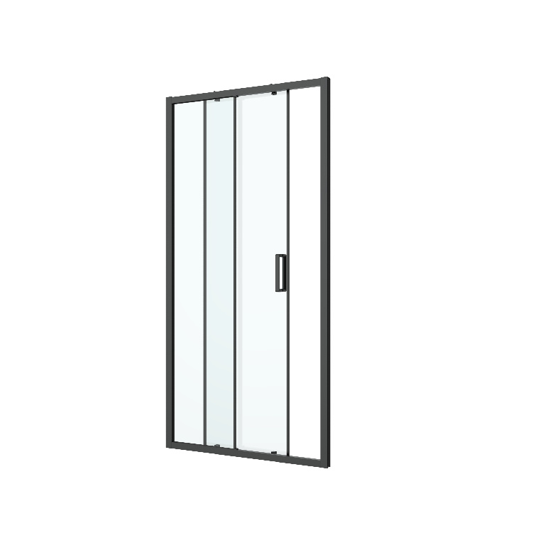 Usa dus glisanta GOODHOME Ledava, aluminiu, sticla securizata 8mm, 120 x 195 cm, profil negru