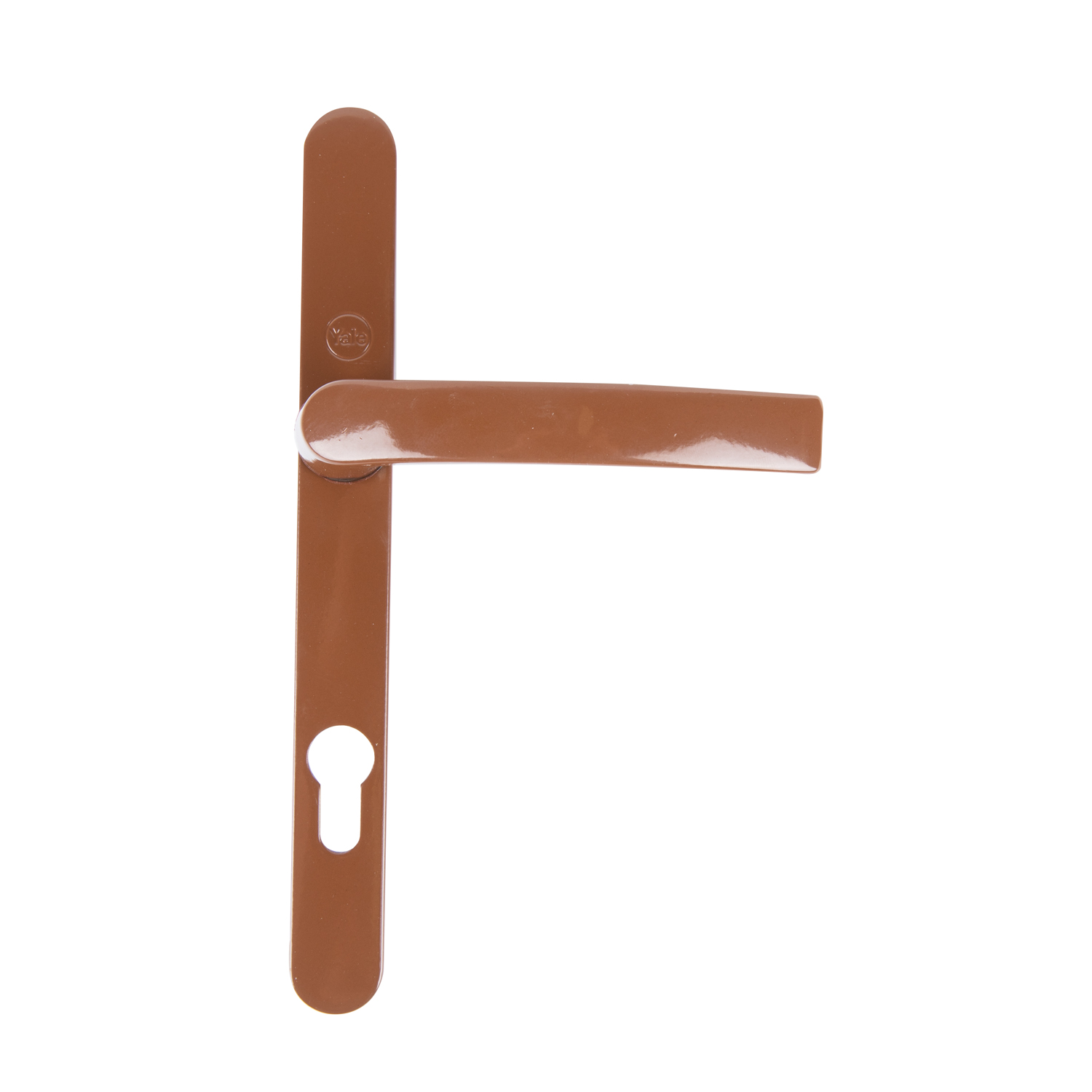 Maner usa PVC, maro, blister, 85 mm intre axe Yale