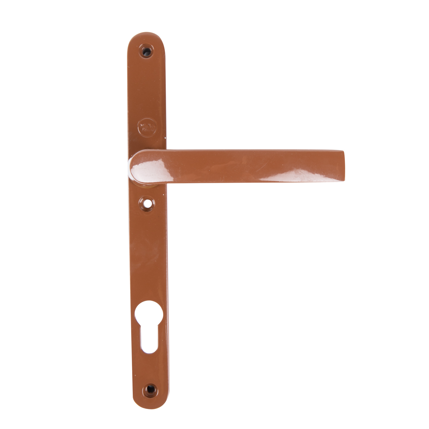 Maner usa PVC, maro, blister, 92 mm intre axe Yale