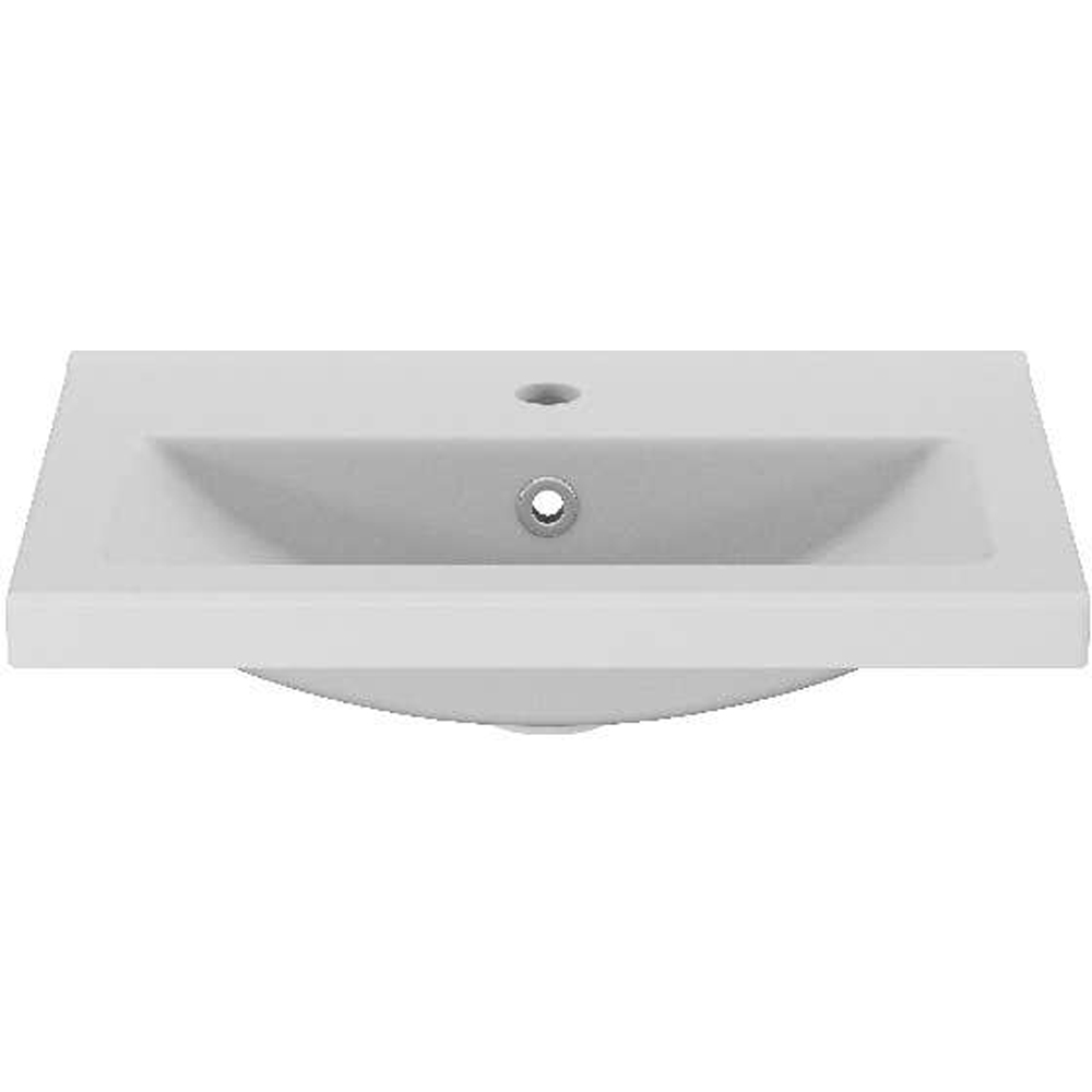 Lavoar baie GOODHOME Nira, ceramica, 50.4 x 36 cm, alb lucios