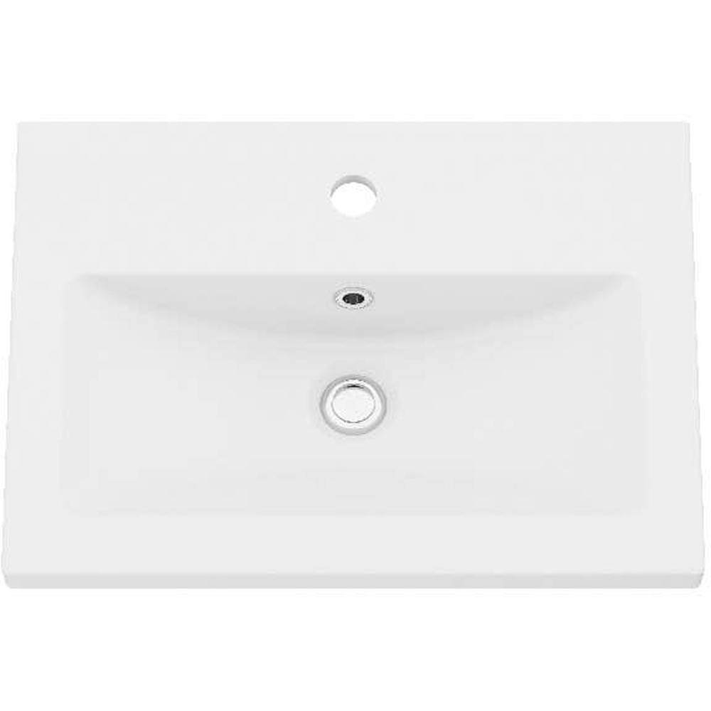 Lavoar baie GOODHOME Nira, ceramica, 50.4 x 36 cm, alb lucios