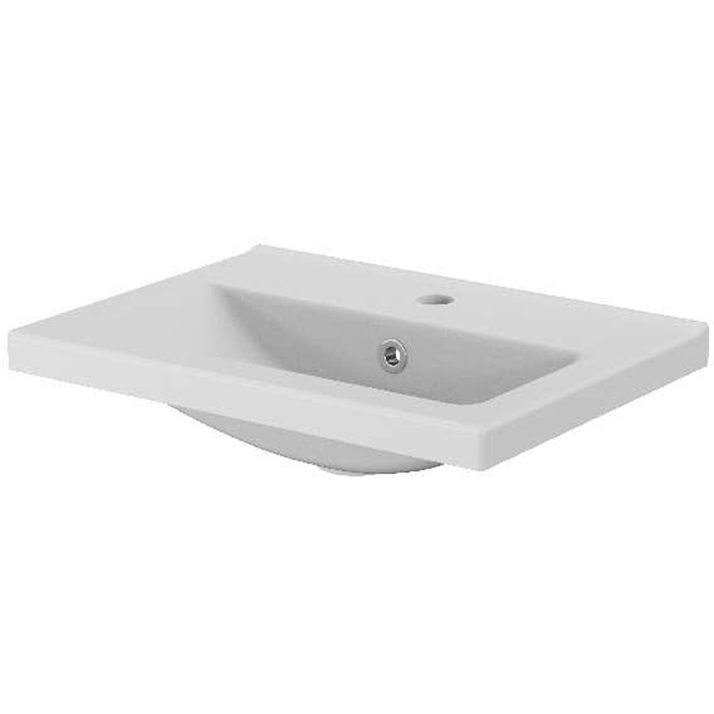 Lavoar baie GOODHOME Nira, ceramica, 50.4 x 36 cm, alb lucios