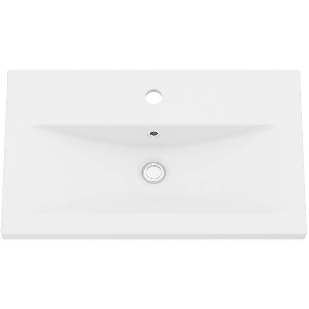 Lavoar baie GOODHOME Nira, ceramica, 60.4 x 36 cm, alb lucios