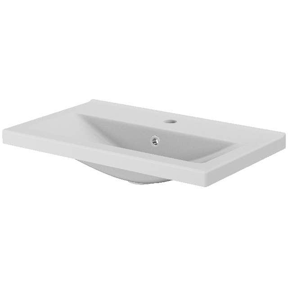 Lavoar baie GOODHOME Nira, ceramica, 60.4 x 36 cm, alb lucios