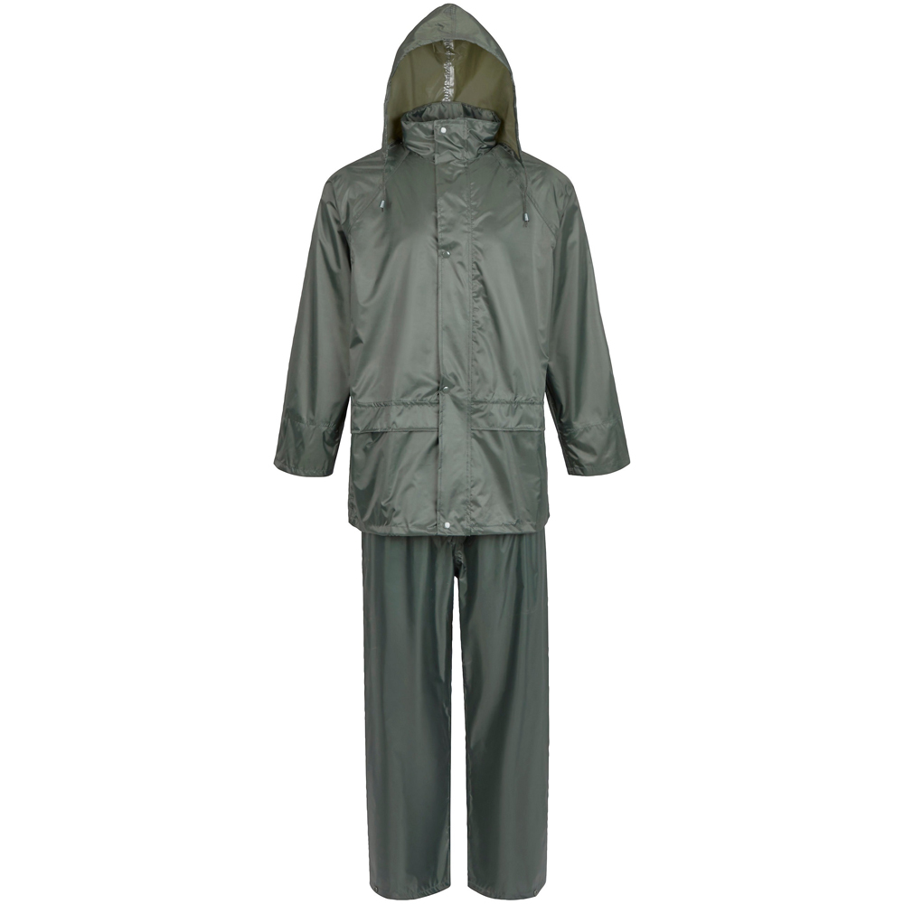 Costum impermeabil Site, 2 piese, poliester, marimea L, verde