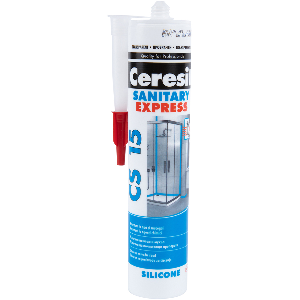 Silicon sanitar Ceresit CS15 Express, transparent, 280 ml