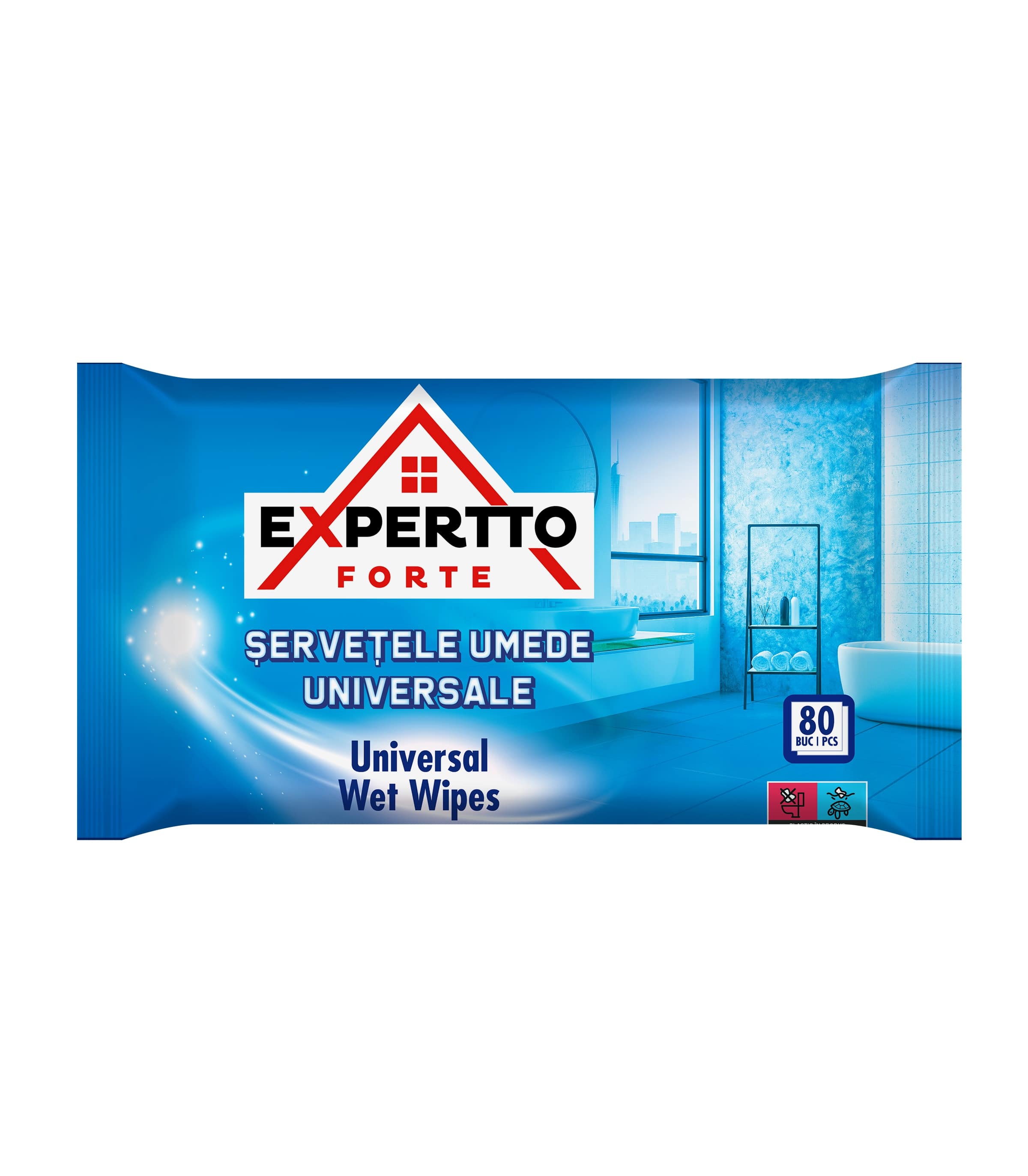 Servetele umede multi-suprafete Expertto, 80 bucati