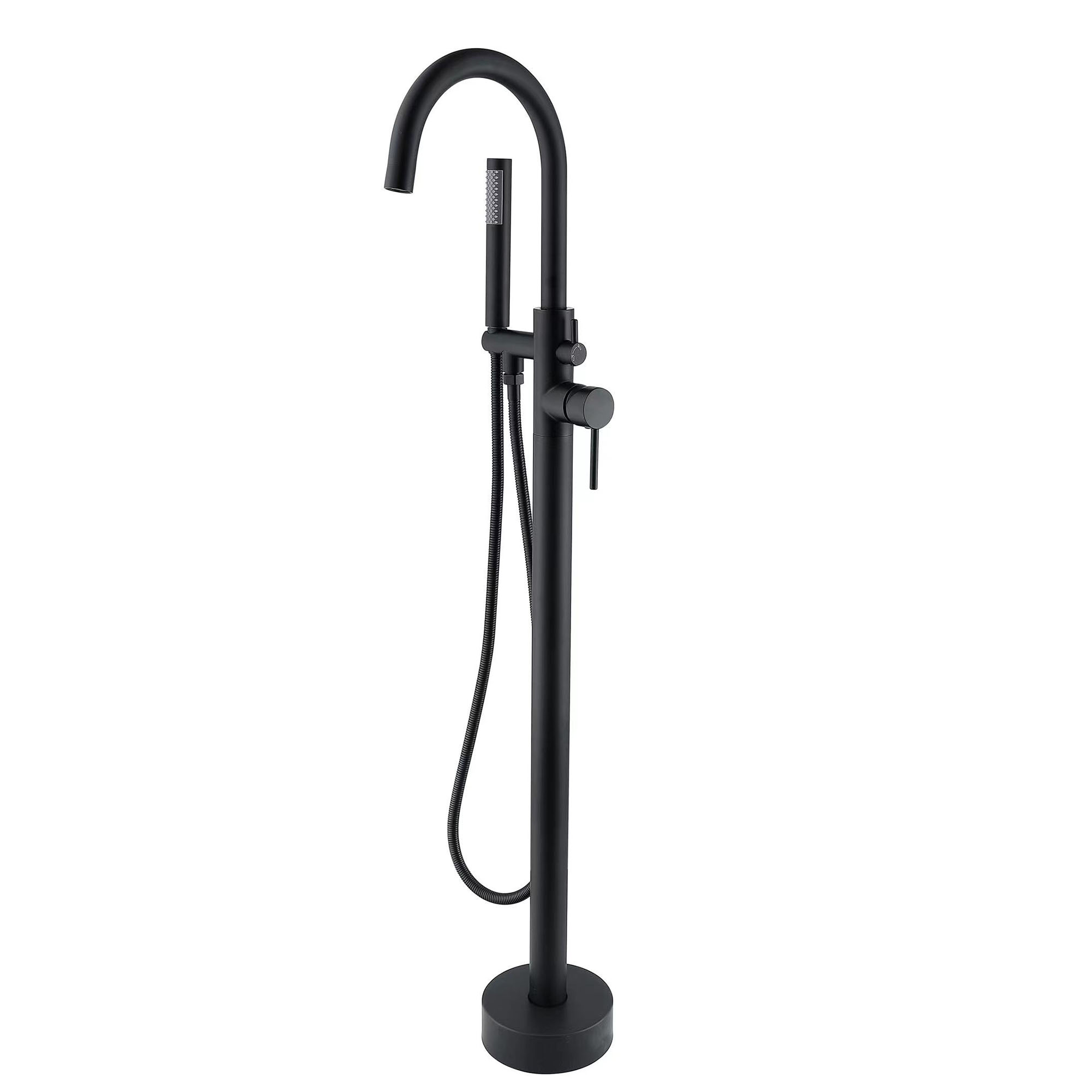 Baterie cada freestanding Axys Seel, alama, negru