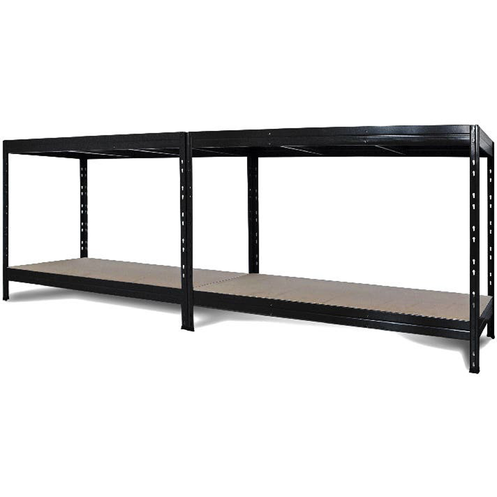 Raft atelier GOODHOME Rand, meral, 166 x 60 x 180 cm, 300 kg/polita, negru