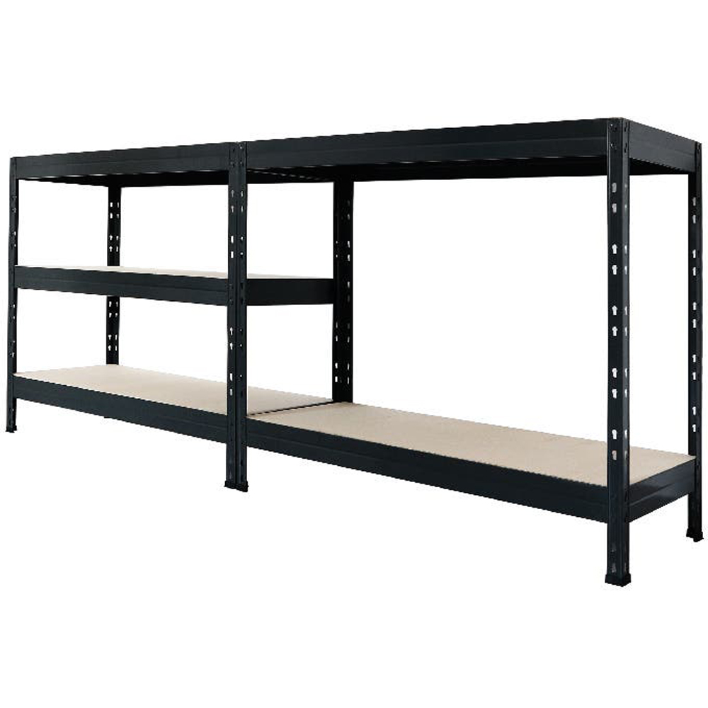 Raft atelier GOODHOME Rand, metal, 67.5 x 40 x 180 cm, 150 kg/polita, negru