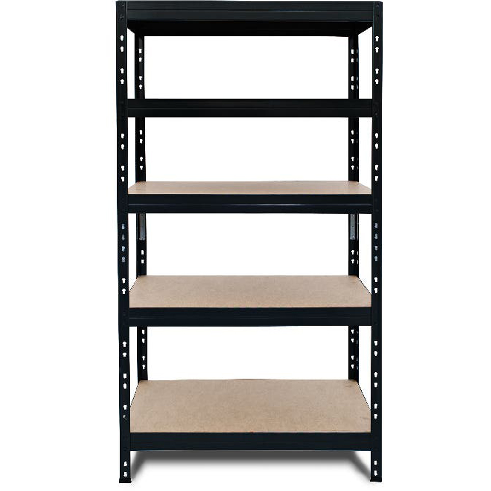 Raft atelier GOODHOME Rand, metal, 67.5 x 40 x 180 cm, 150 kg/polita, negru