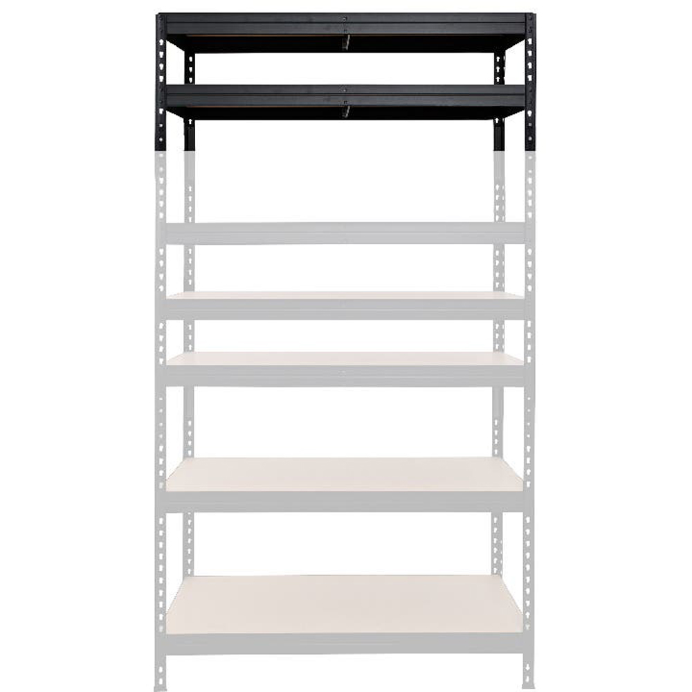 Extensie raft atelier GOODHOME Rivet, otel, 46 x 40 x 127 cm, negru