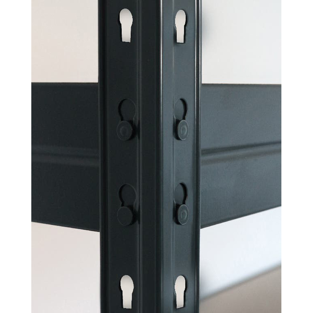 Extensie raft atelier GOODHOME Rivet, otel, 60 x 46 x 165 cm, negru