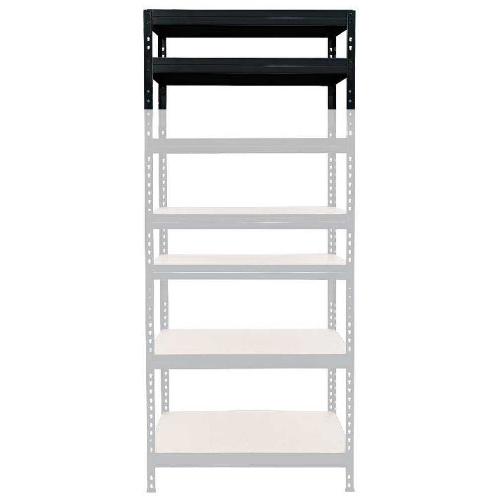 Extensie raft atelier GOODHOME Rivet, otel, 46 x 40 x 97 cm, negru