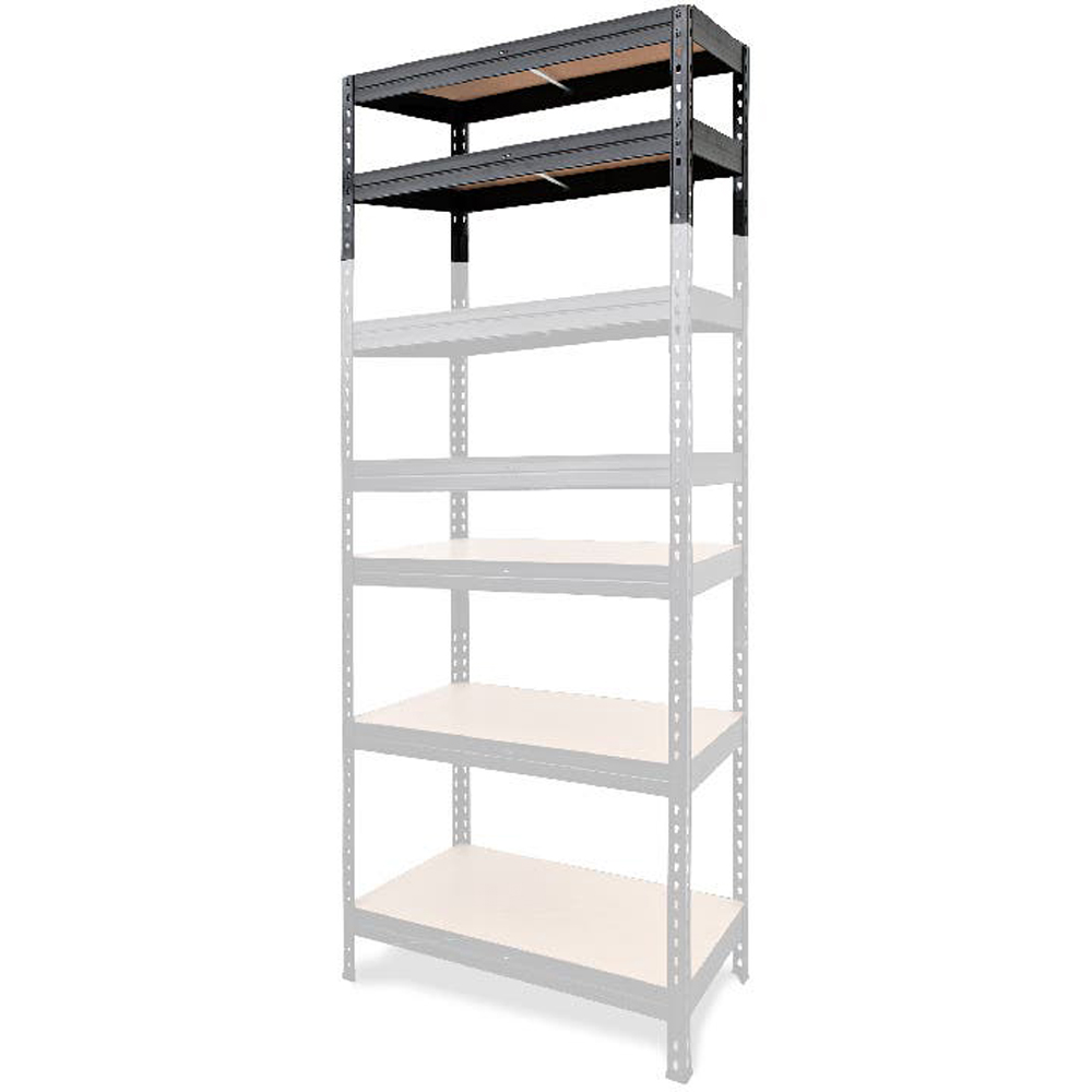 Extensie raft atelier GOODHOME Rivet, otel, 60 x 46 x 97 cm, negru