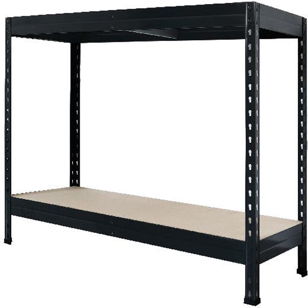 Extensie raft atelier GOODHOME Rivet, otel, 90 x 40 x 97 cm, negru