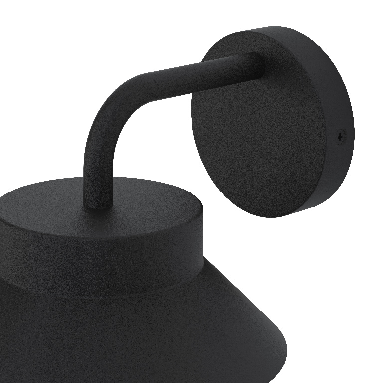Lampa de exterior GOODHOME, LED, E27, 25W, IP44, plastic si otel inoxidabil, negru