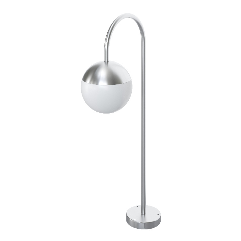 Lampa de exterior GOODHOME, LED, senzor, E14, 25W, IP44, sticla si otel inoxidabil, argintiu